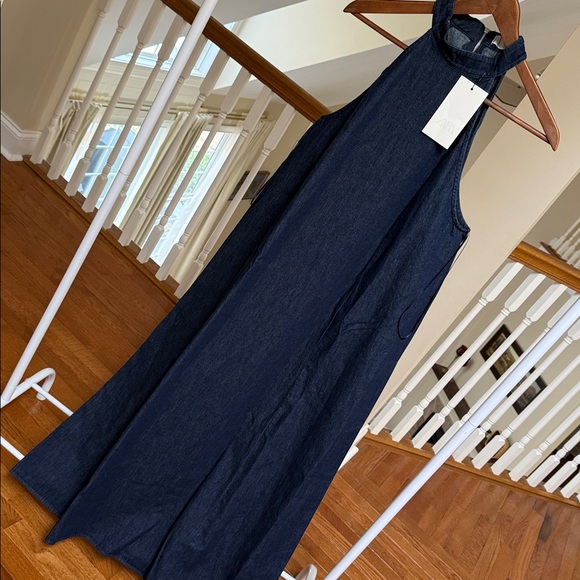 ZARA halter neck denim maxi dress - Picture 2 of 7